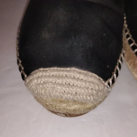 Sam Edelman Women's Black Leather Espadrille Loafers Size 9 - Picture 7 of 16